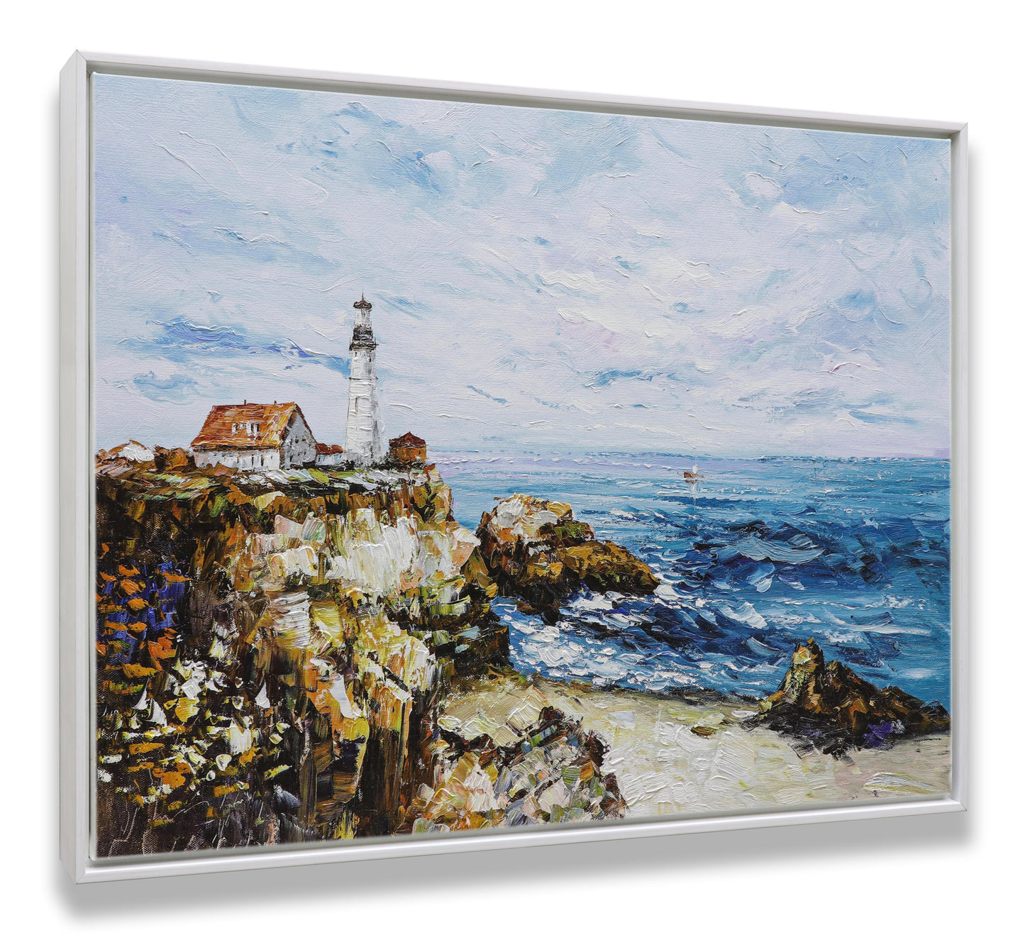 Lighthouse Rocky Sea Coast