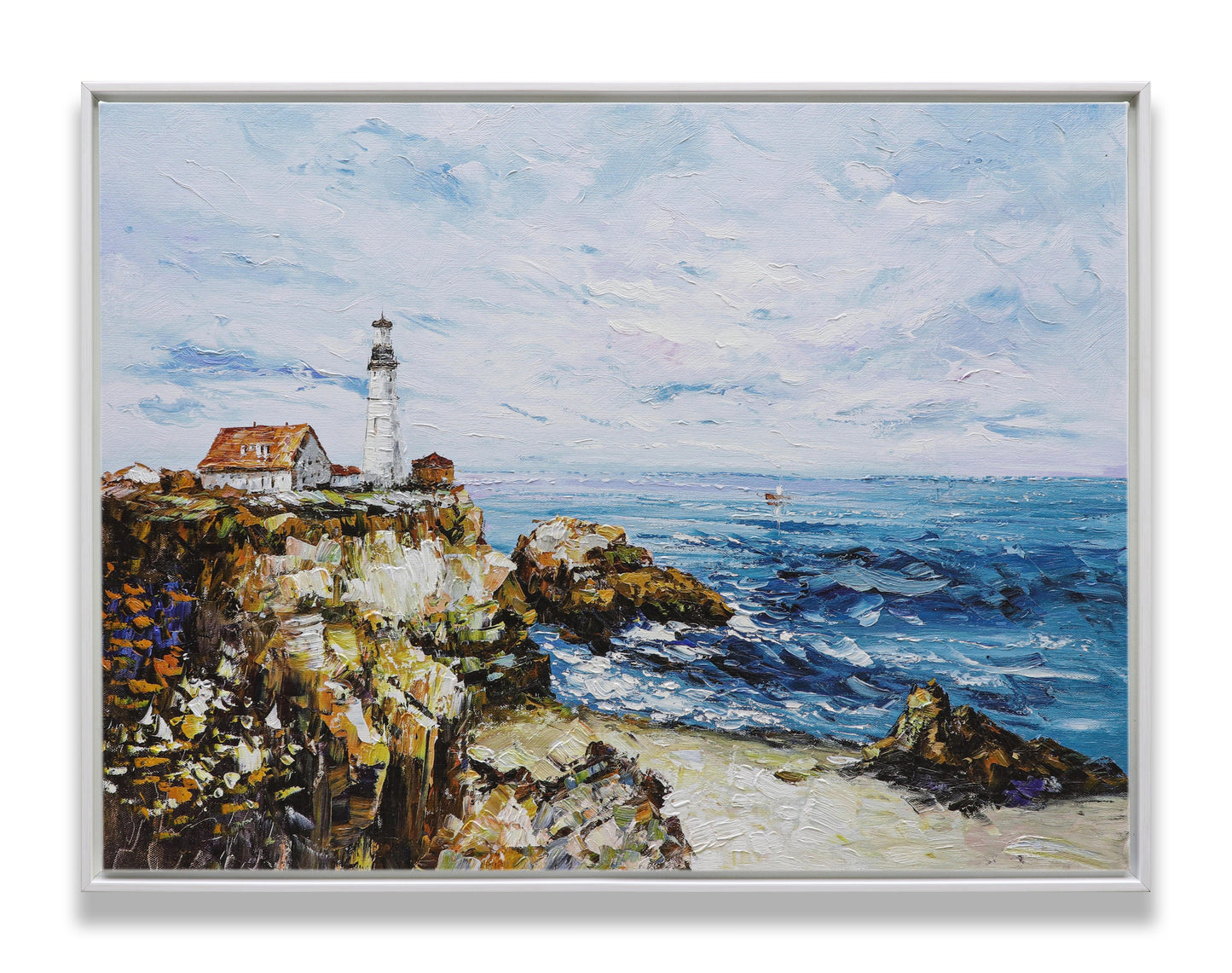 Lighthouse Rocky Sea Coast