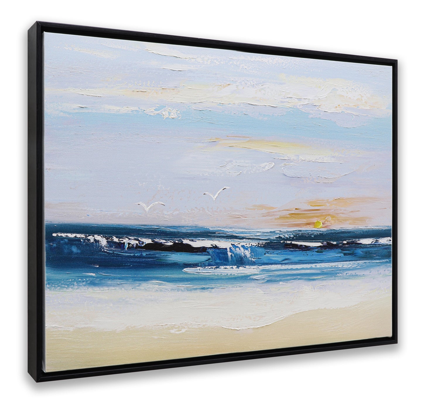 Cloudy Sky Wavy Beach
