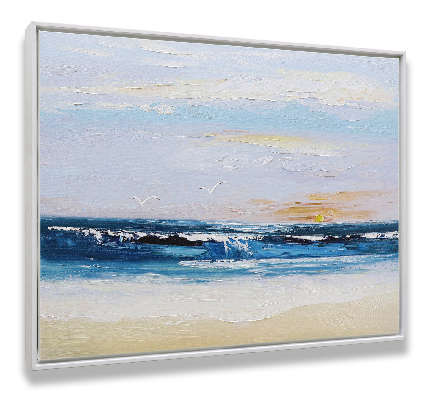 Cloudy Sky Wavy Beach