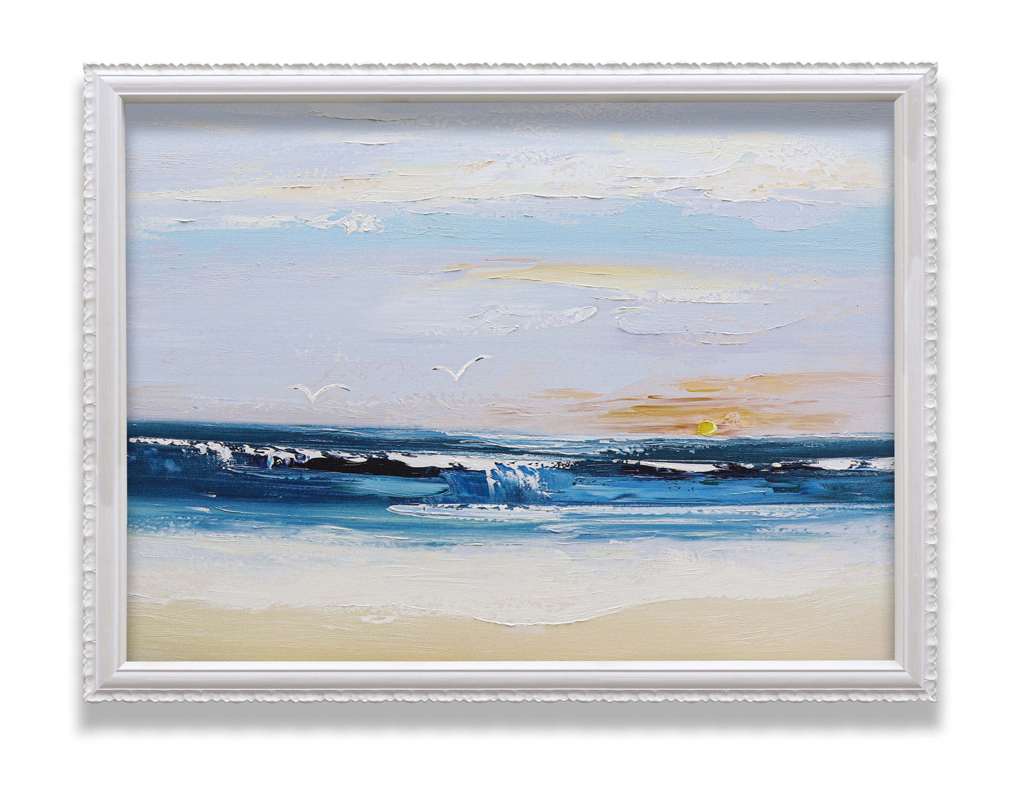 Cloudy Sky Wavy Beach