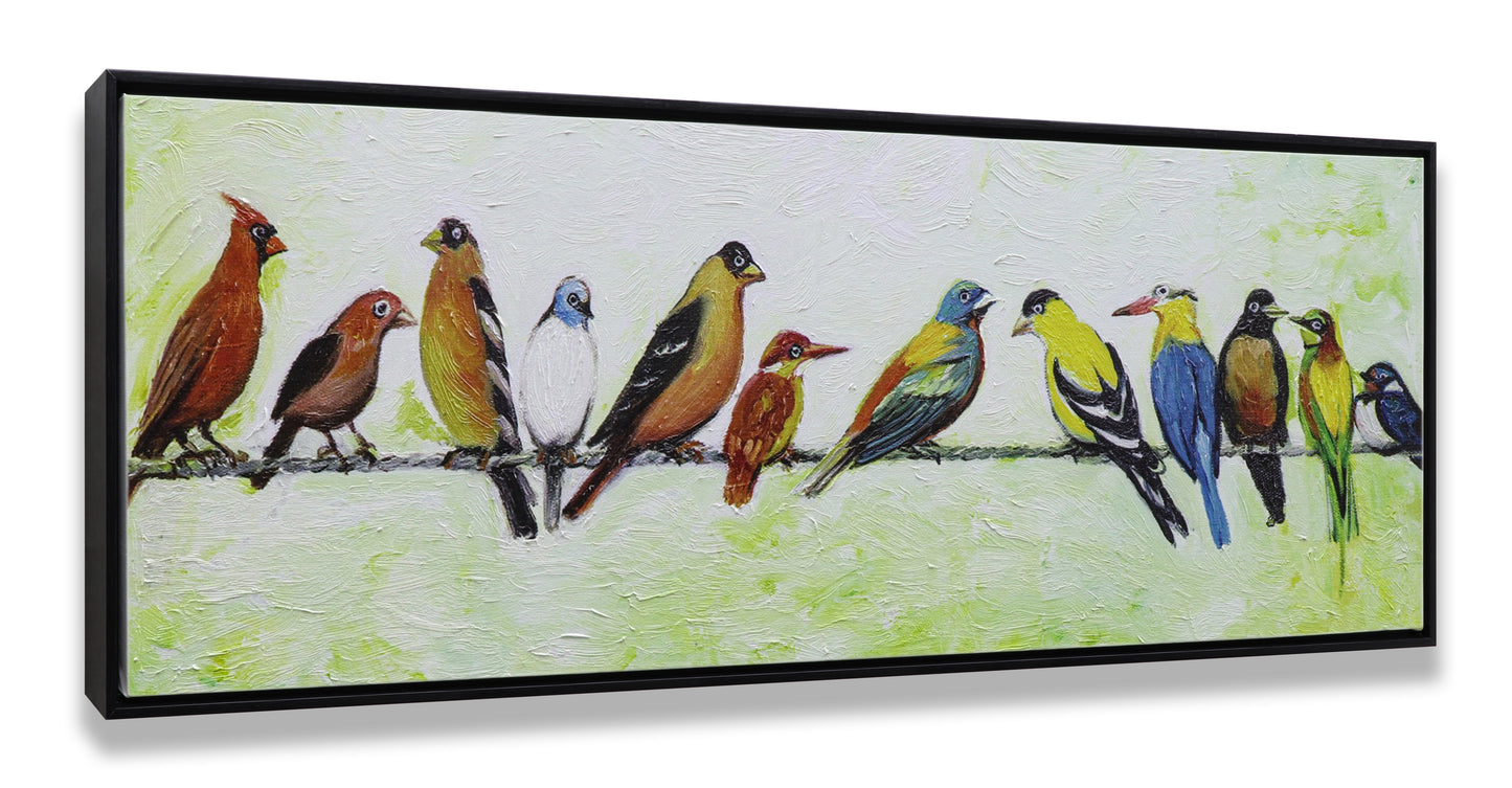 Bird Party on Wire
