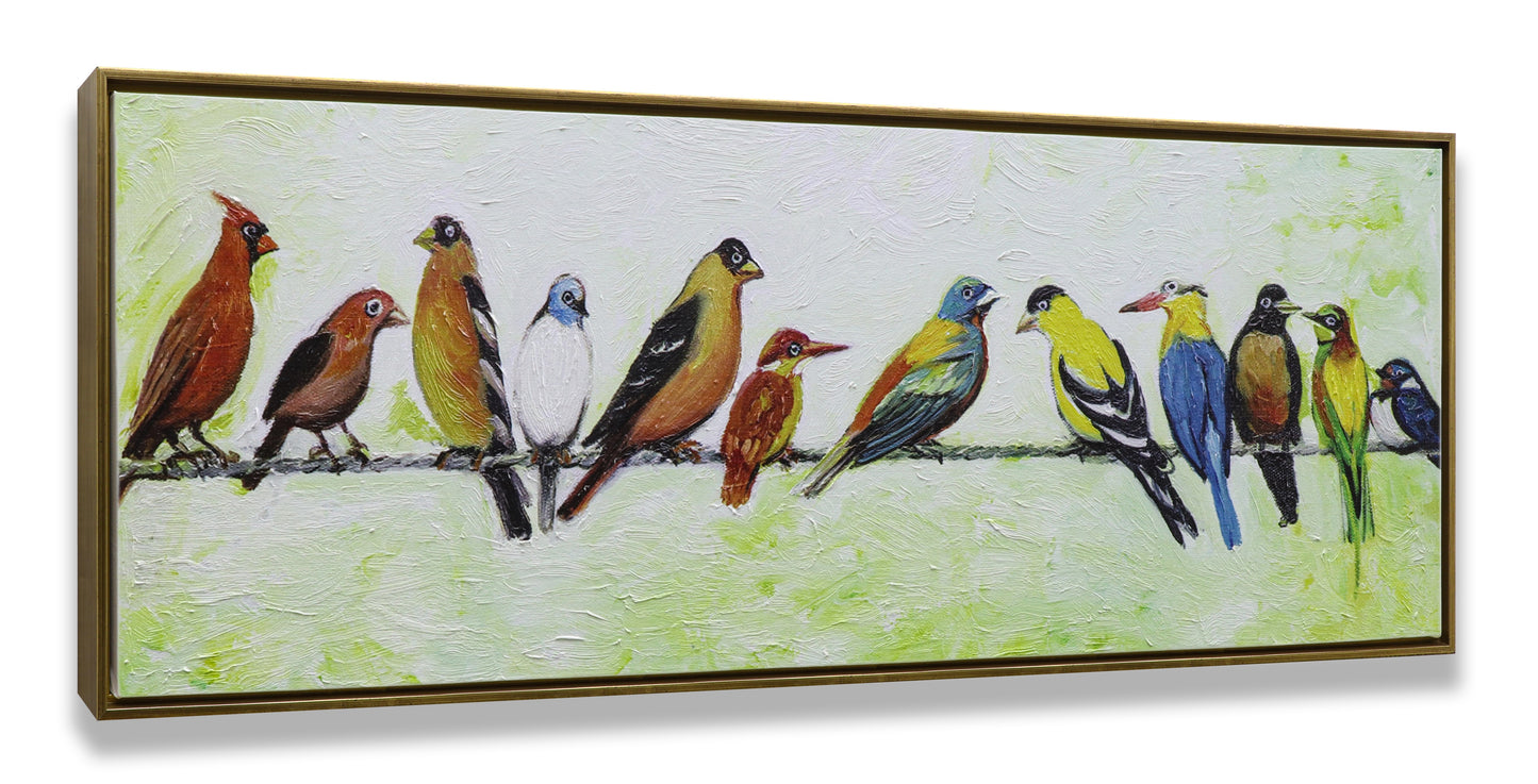 Bird Party on Wire