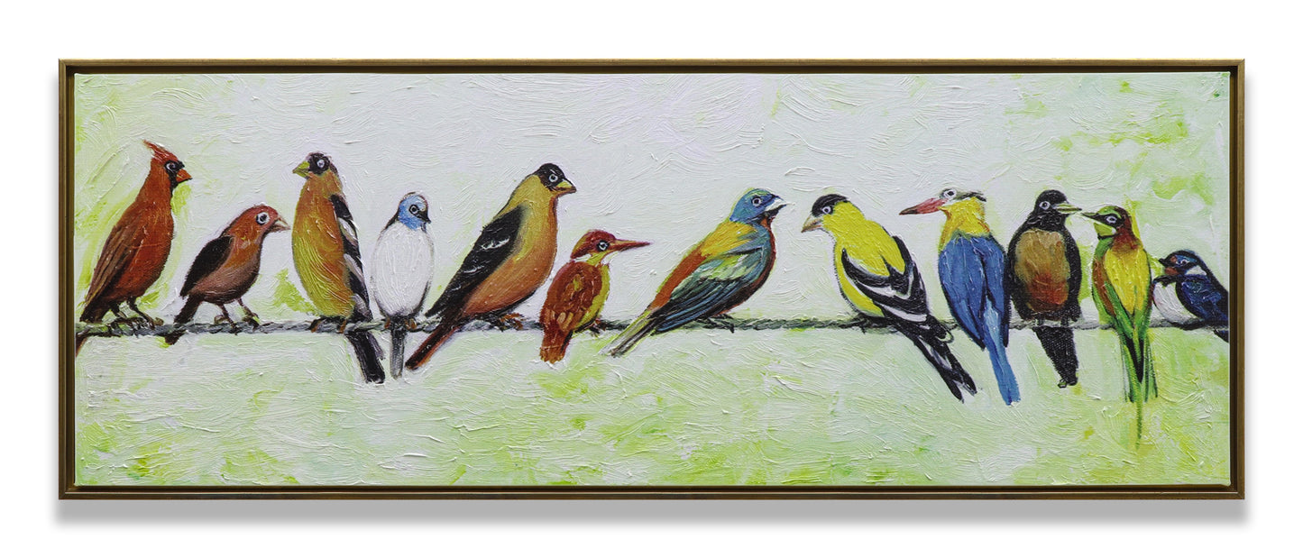 Bird Party on Wire