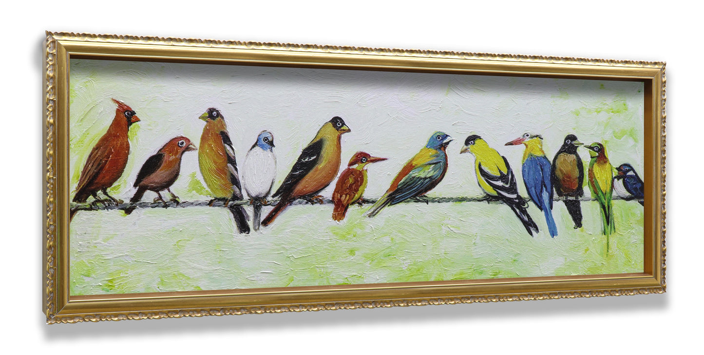 Bird Party on Wire