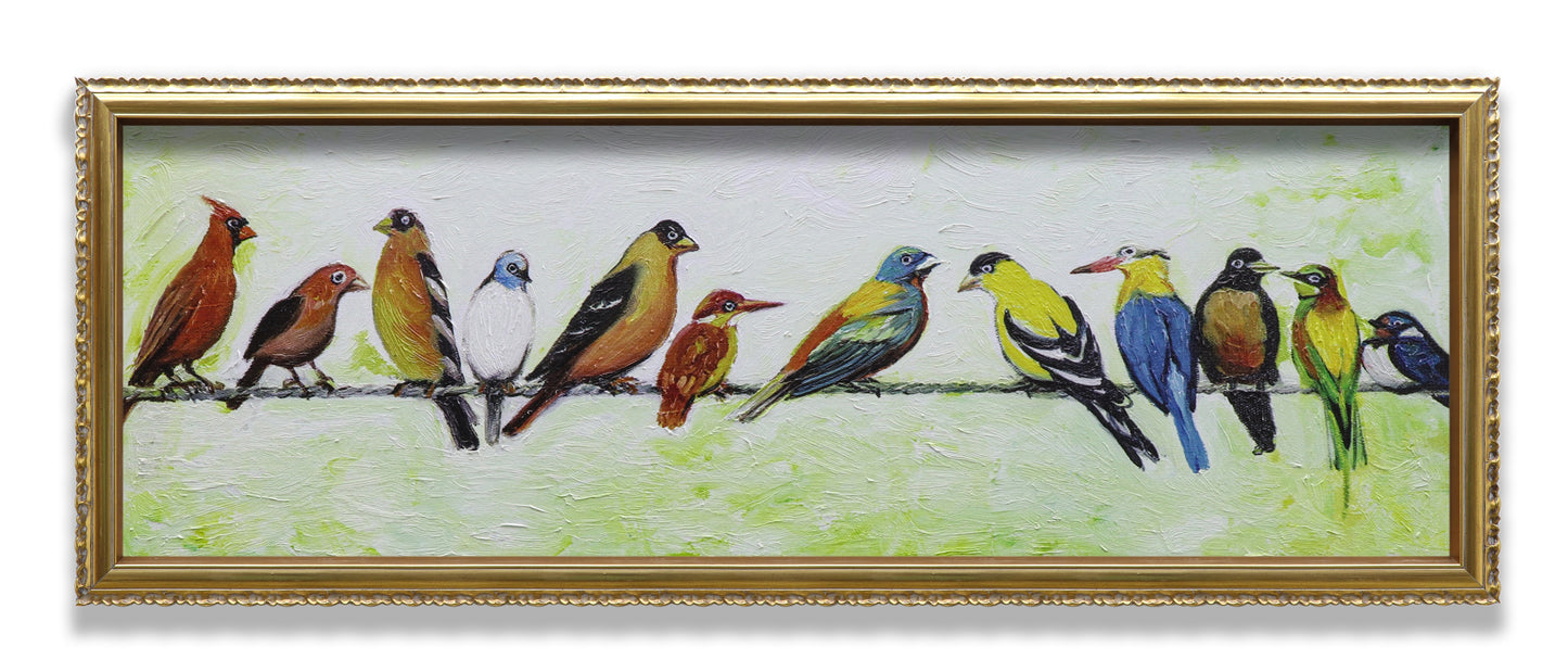 Bird Party on Wire