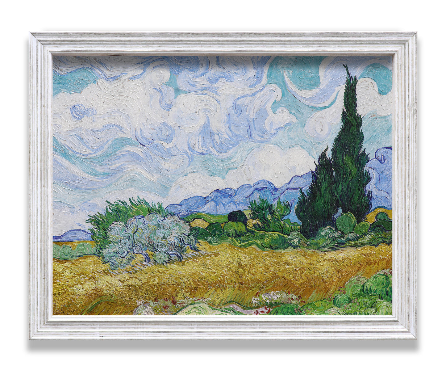 Wheat Field with Cypresses