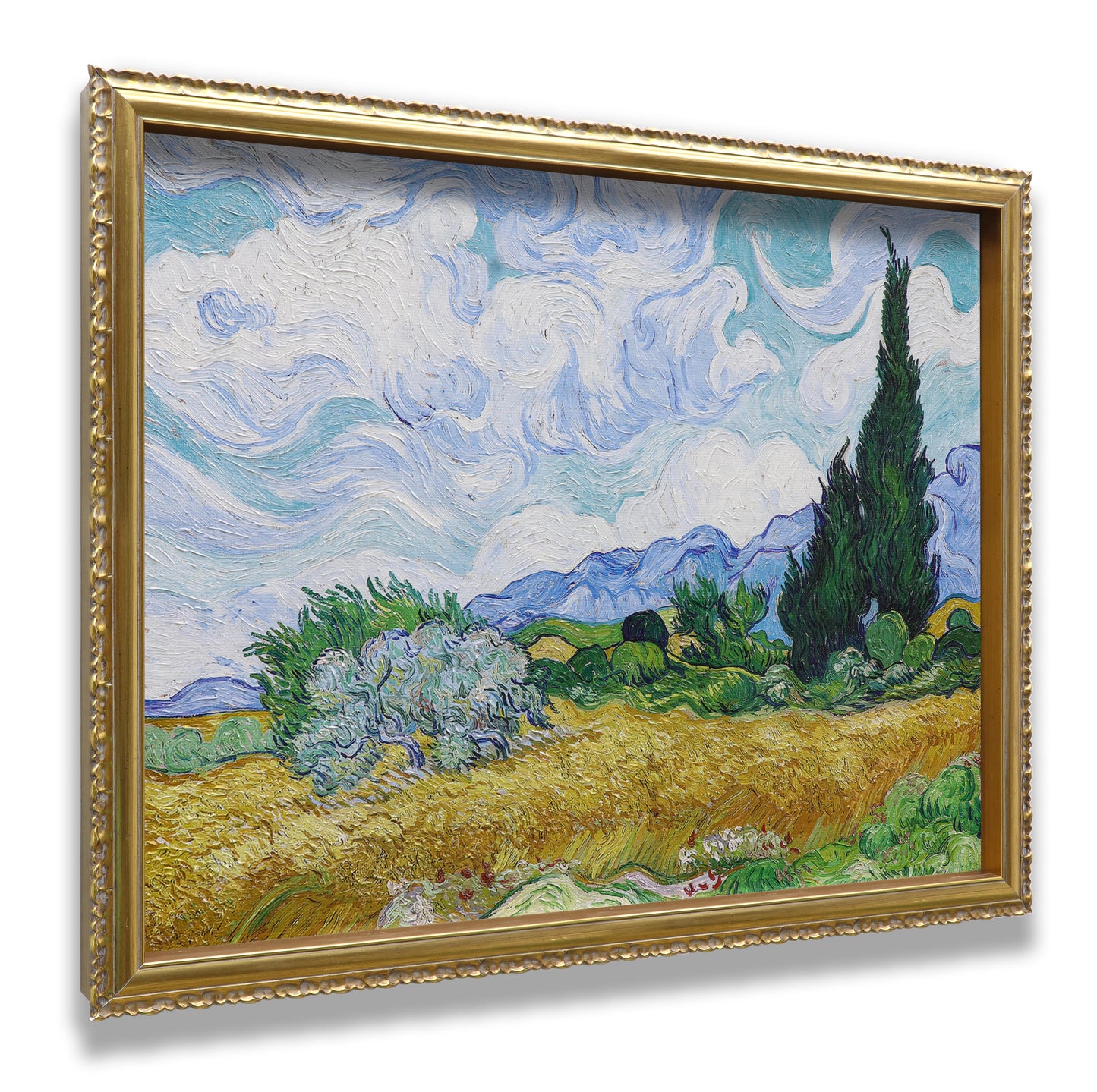 Wheat Field with Cypresses