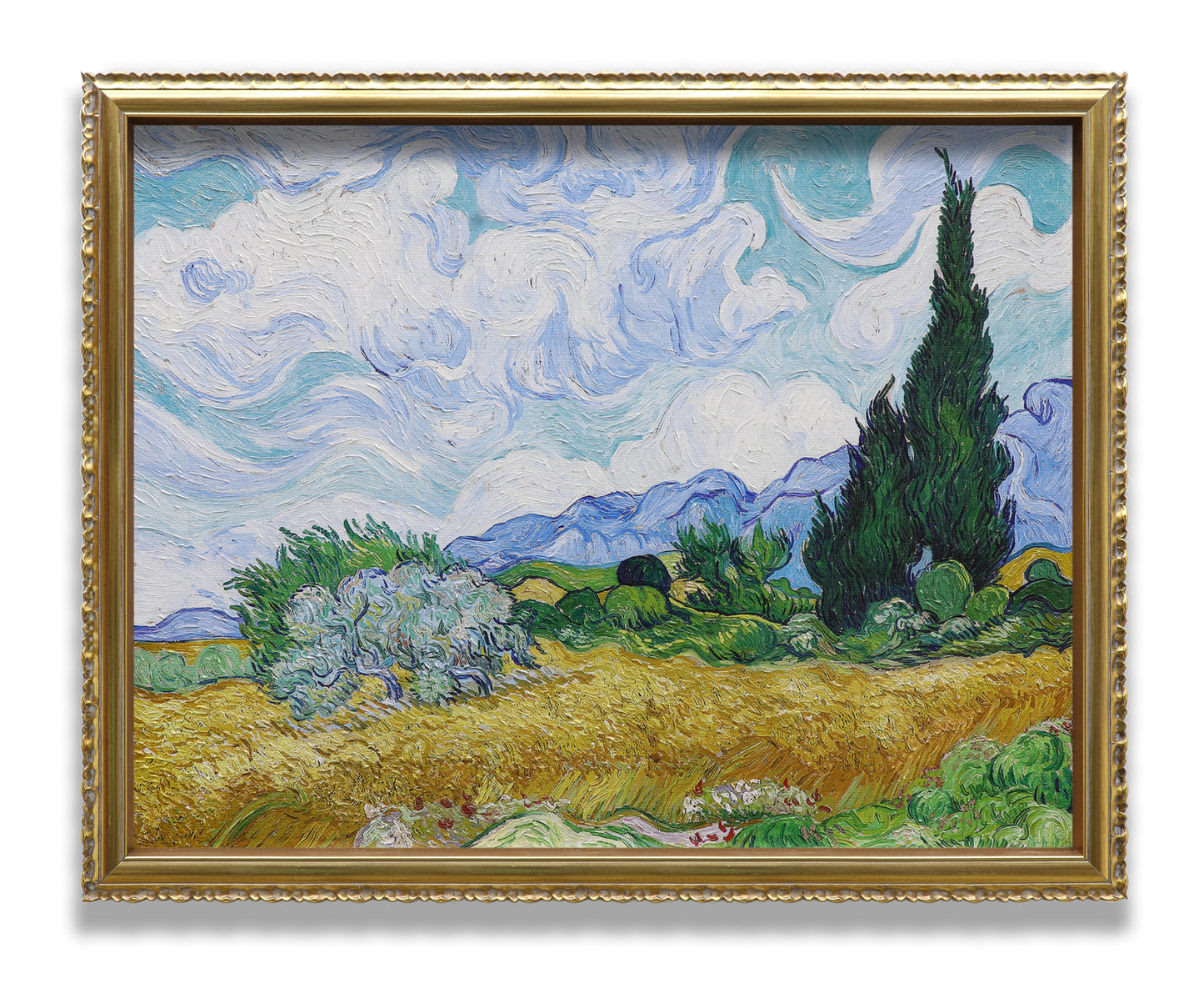 Wheat Field with Cypresses