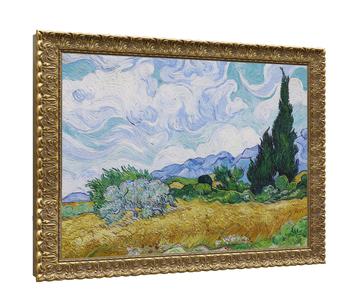 Wheat Field with Cypresses