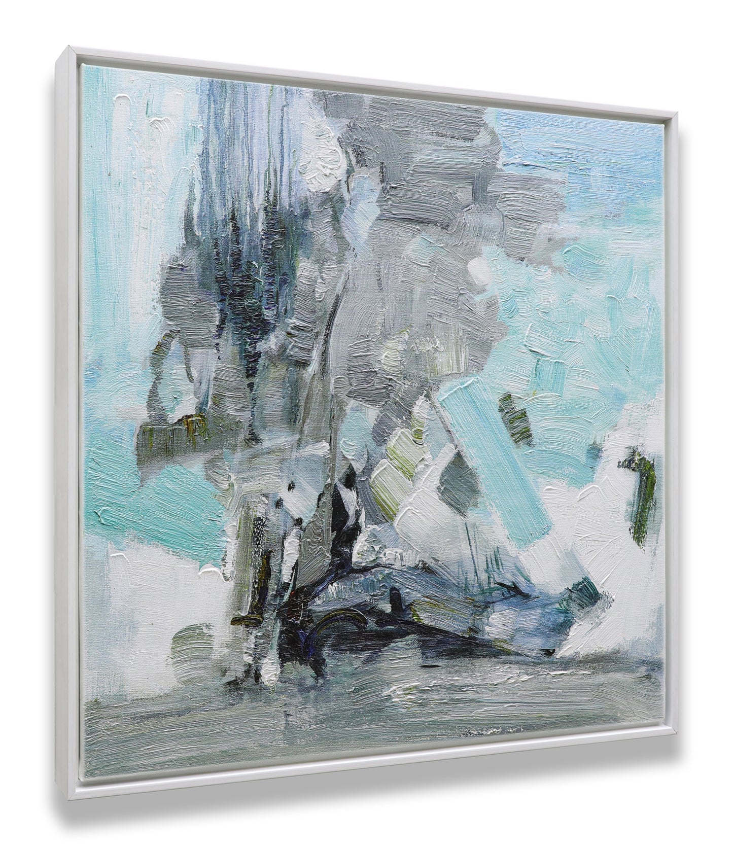 Abstract Blue Grey Black White