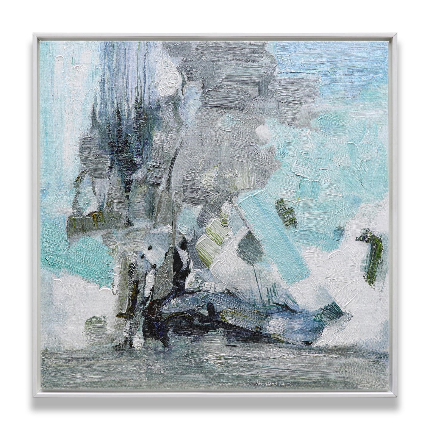 Abstract Blue Grey Black White