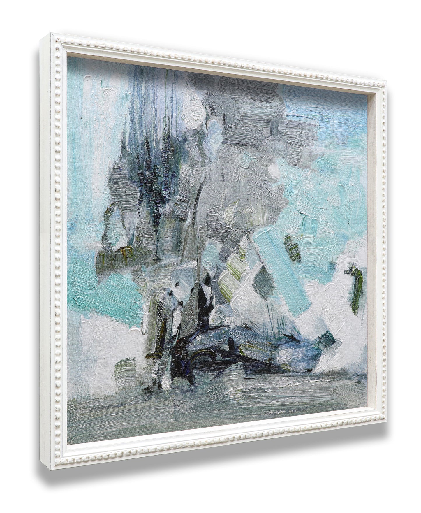 Abstract Blue Grey Black White