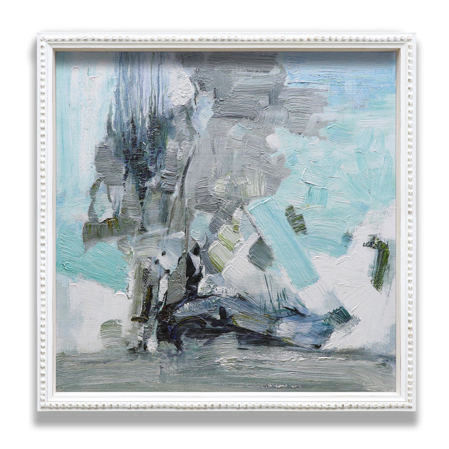 Abstract Blue Grey Black White