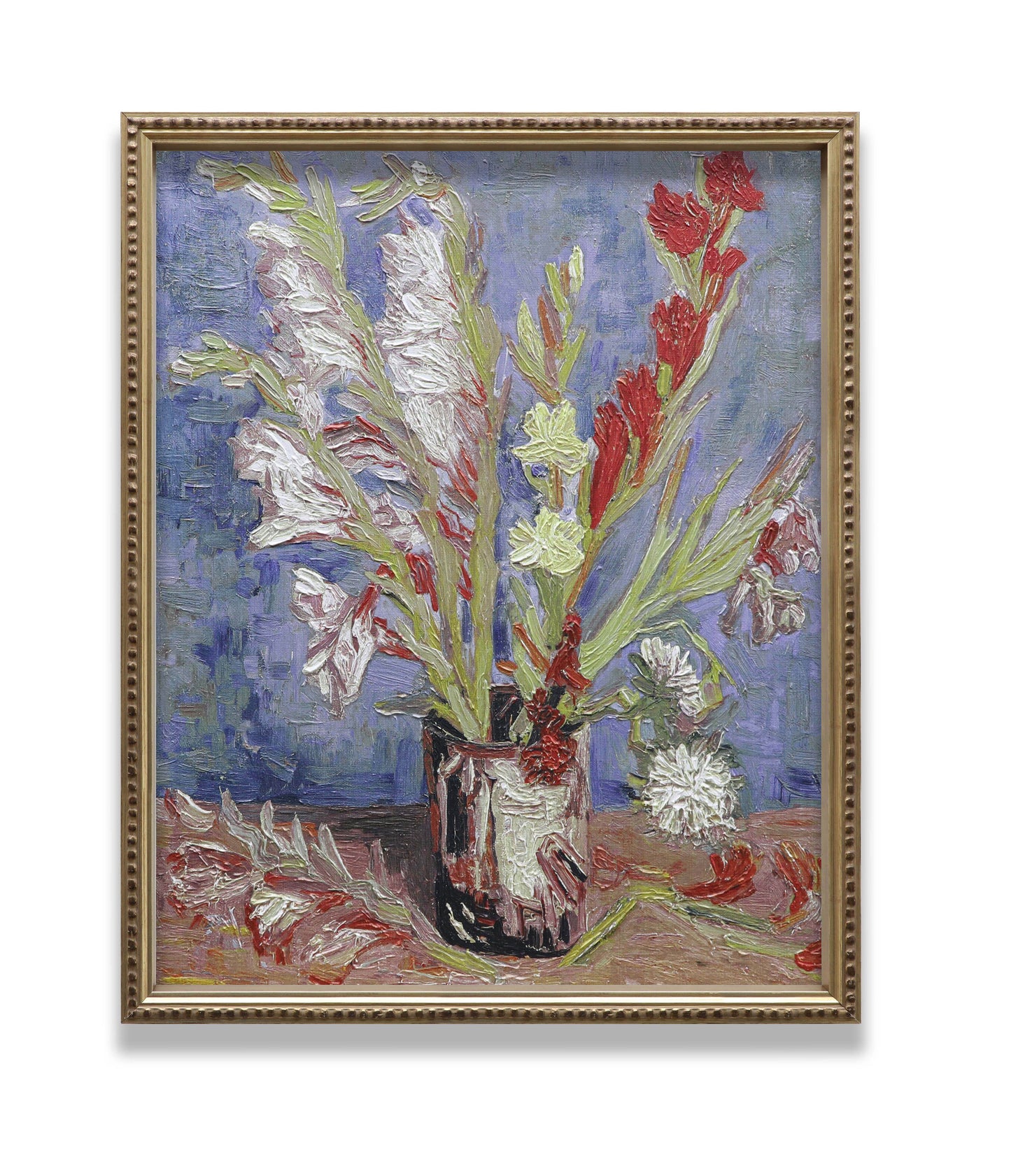 Vase with Gladioliand Chinese Aster