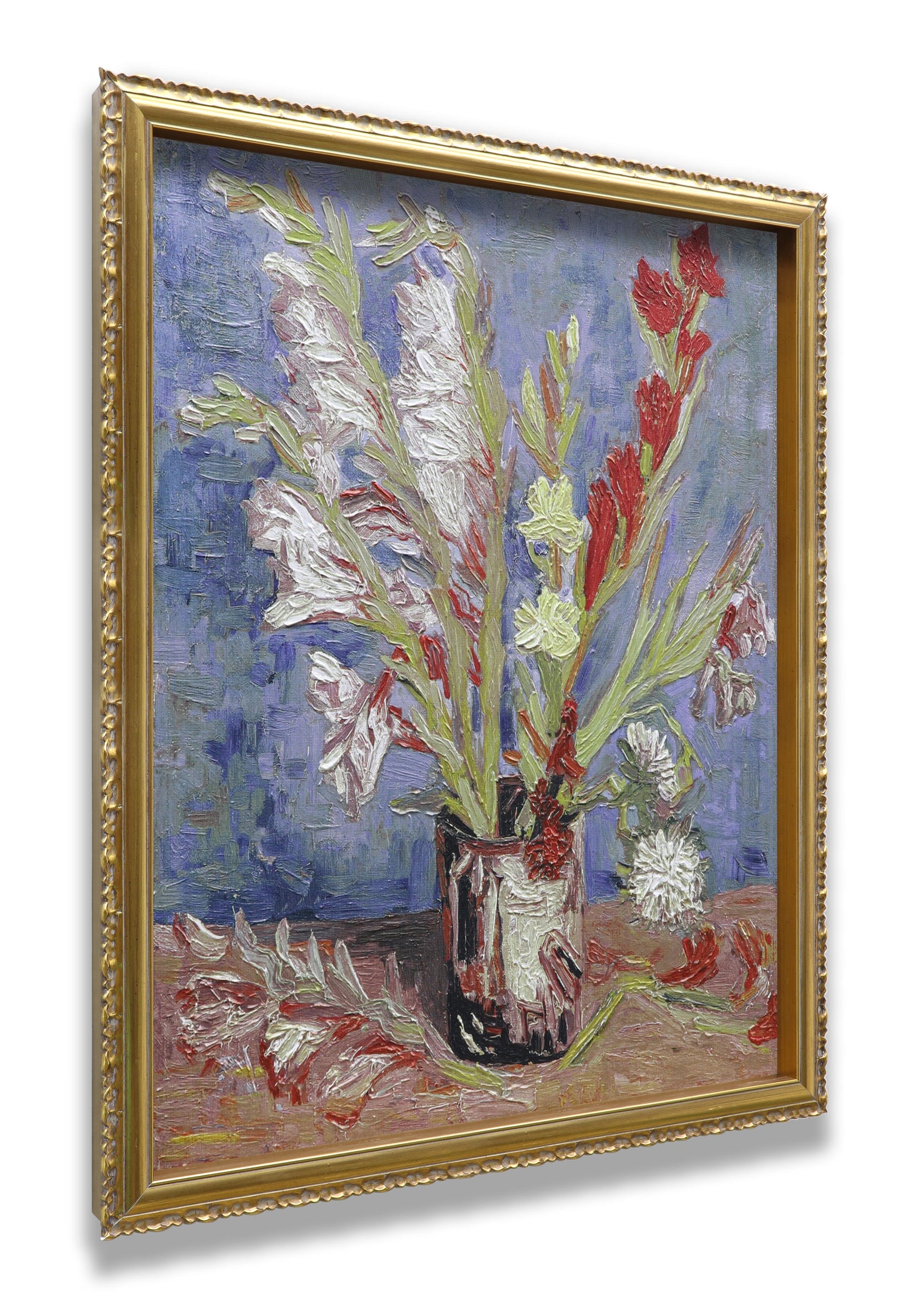 Vase with Gladioliand Chinese Aster