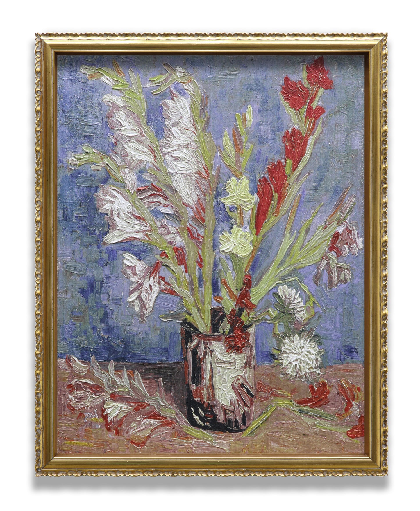 Vase with Gladioliand Chinese Aster