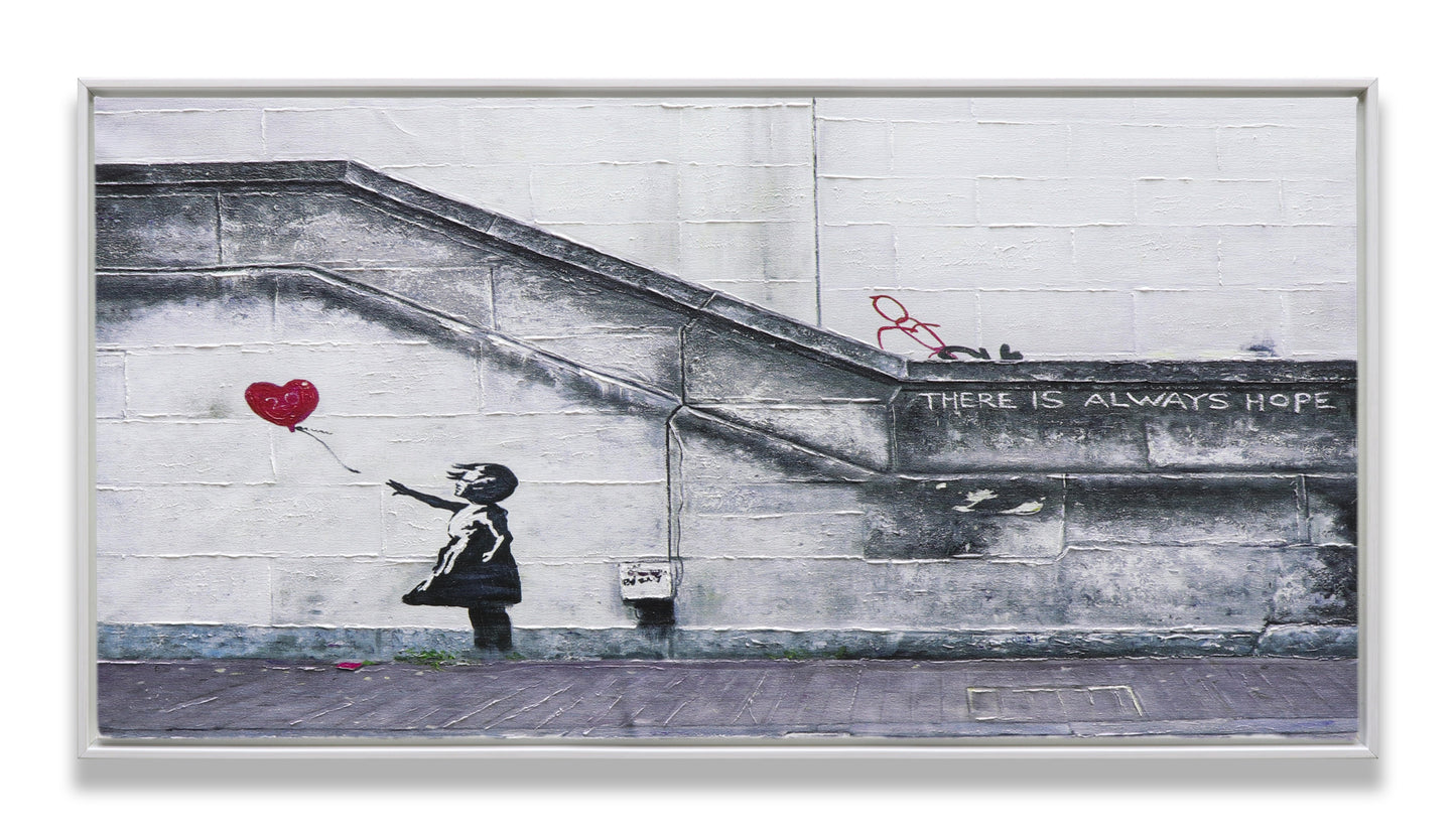 Graffiti Girl with Balloon There is always Hop