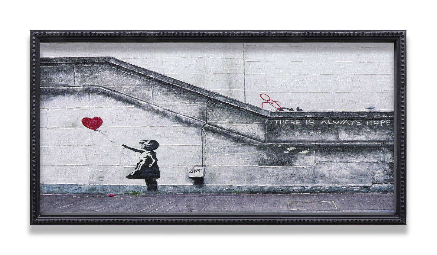 Graffiti Girl with Balloon There is always Hop
