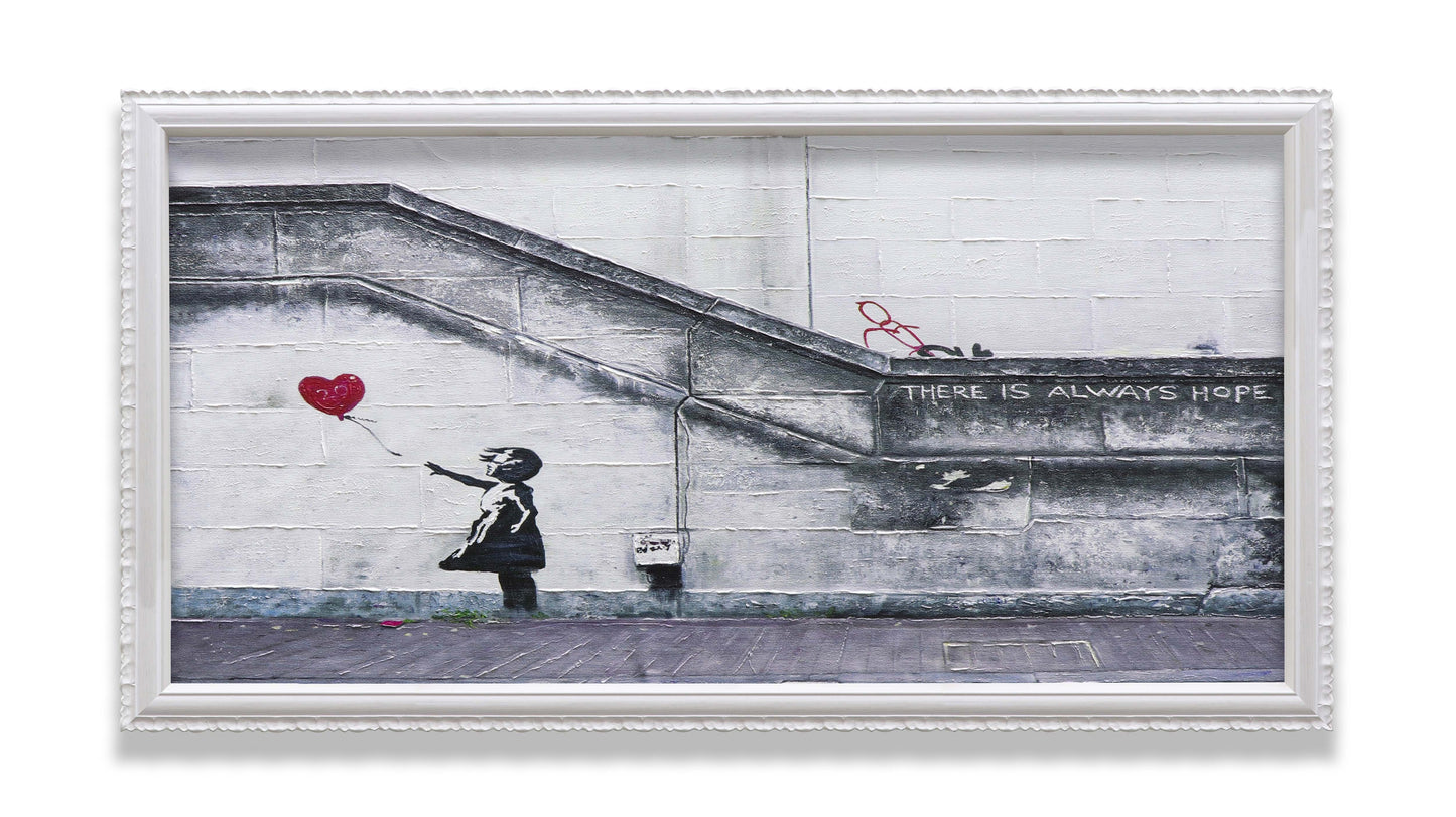 Graffiti Girl with Balloon There is always Hop
