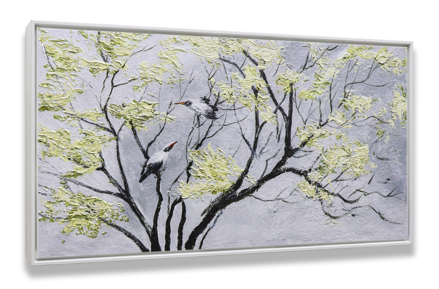Black & White Birds on Tree