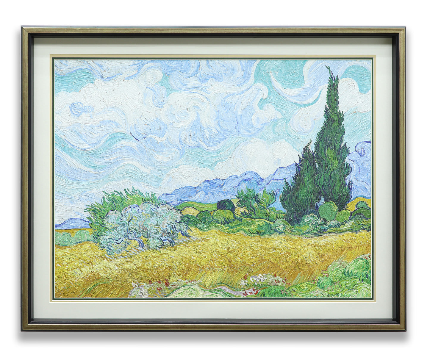 Wheat Field with Cypresses