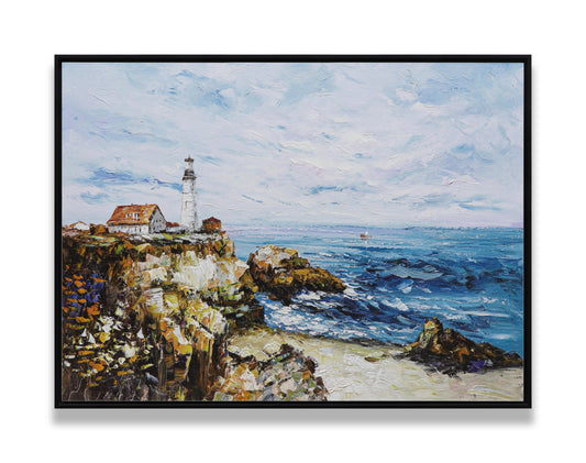Lighthouse Rocky Sea Coast