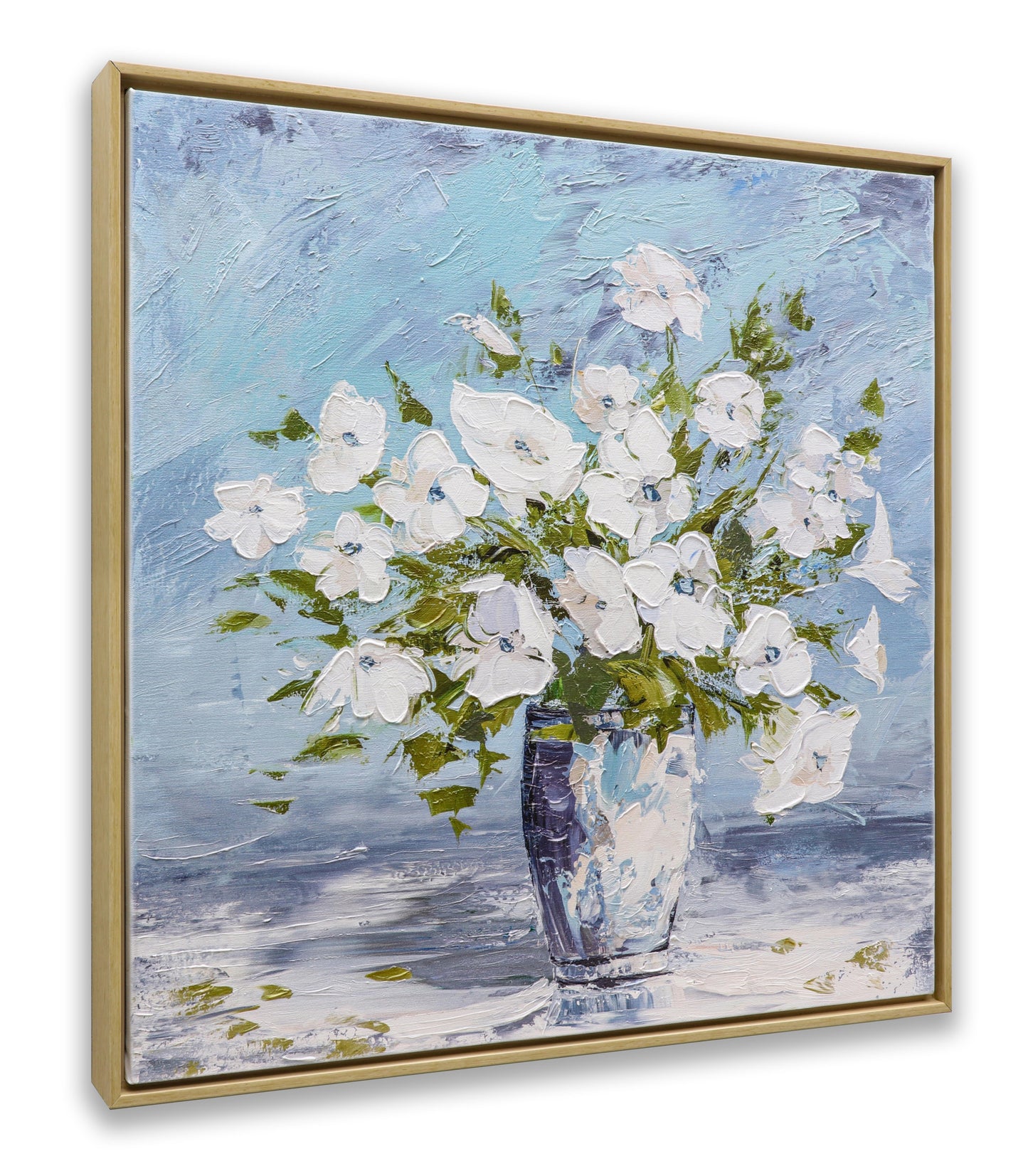 Sweet Alyssum White Flowers Glass Vase