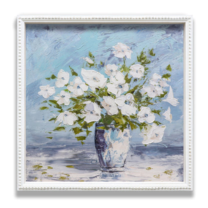 Sweet Alyssum White Flowers Glass Vase
