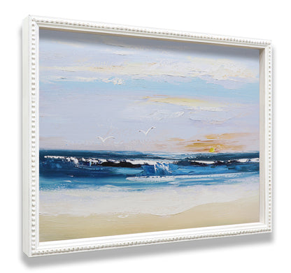 Cloudy Sky Wavy Beach