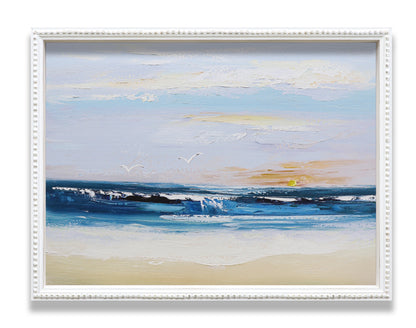 Cloudy Sky Wavy Beach