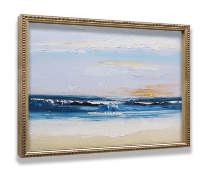 Cloudy Sky Wavy Beach