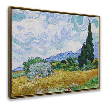 Wheat Field with Cypresses