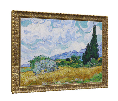 Wheat Field with Cypresses
