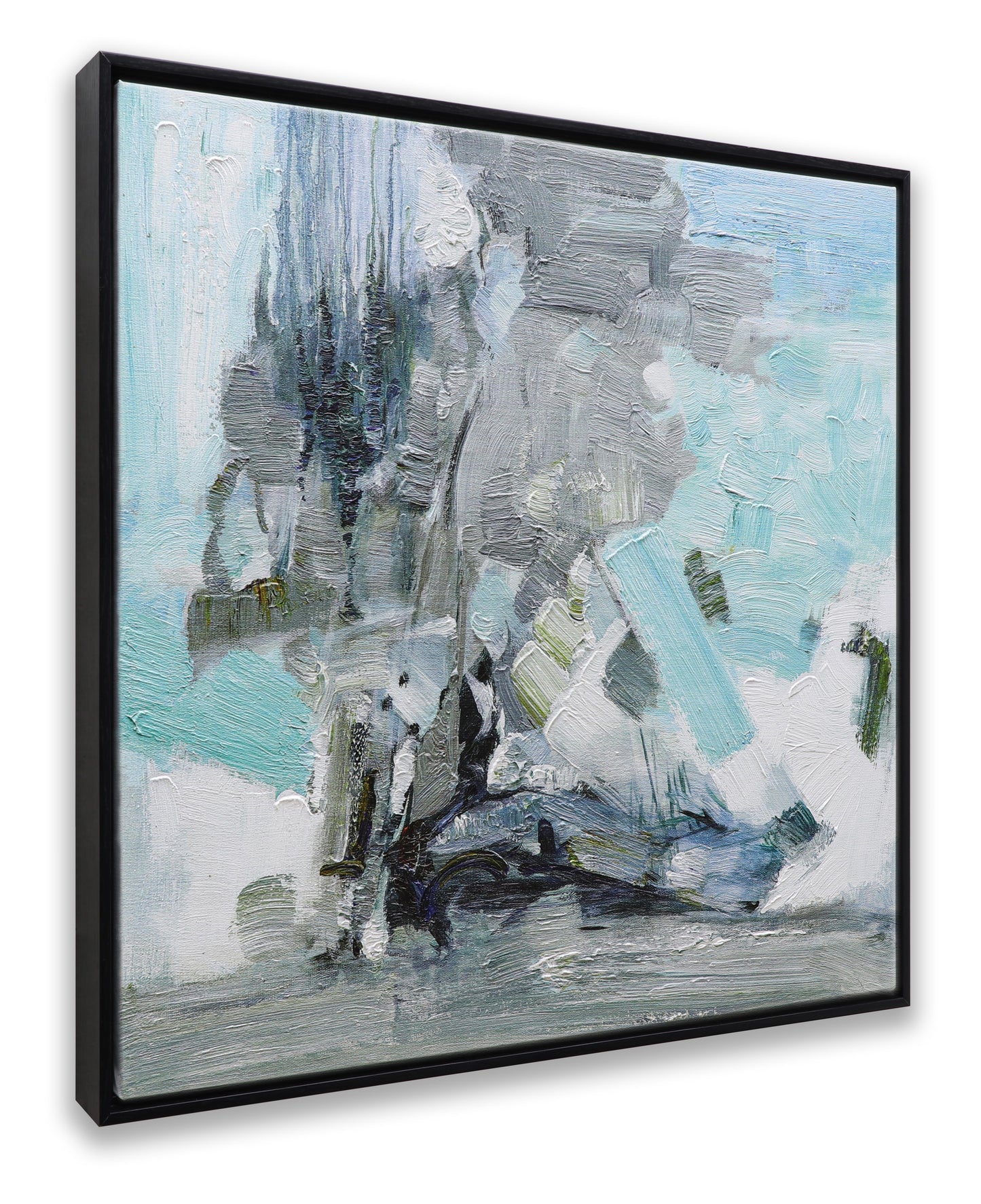Abstract Blue Grey Black White