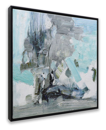 Abstract Blue Grey Black White