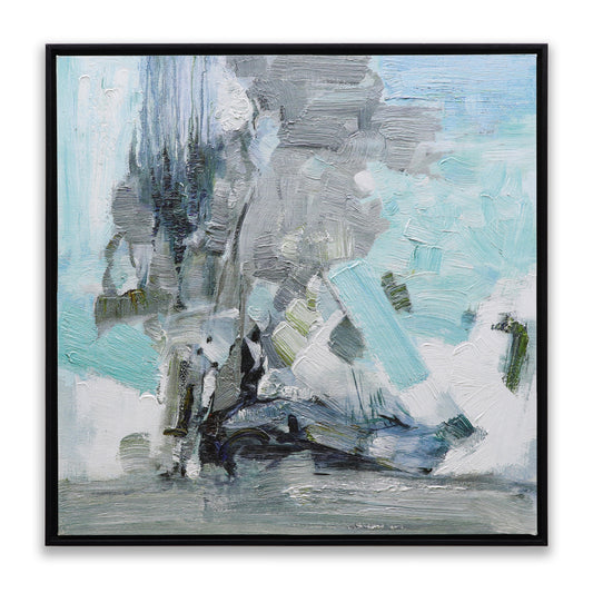 Abstract Blue Grey Black White