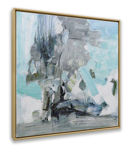 Abstract Blue Grey Black White