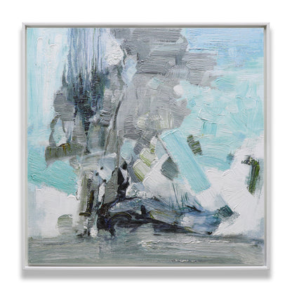 Abstract Blue Grey Black White