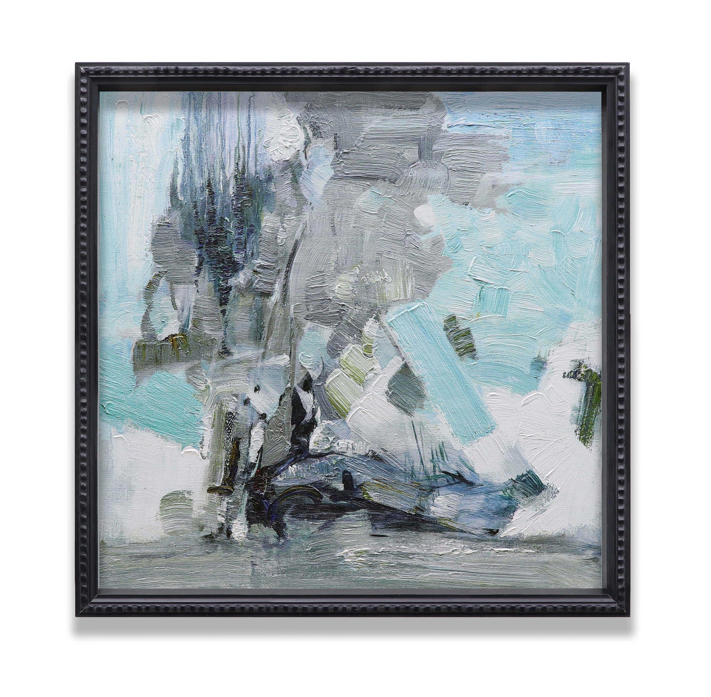 Abstract Blue Grey Black White
