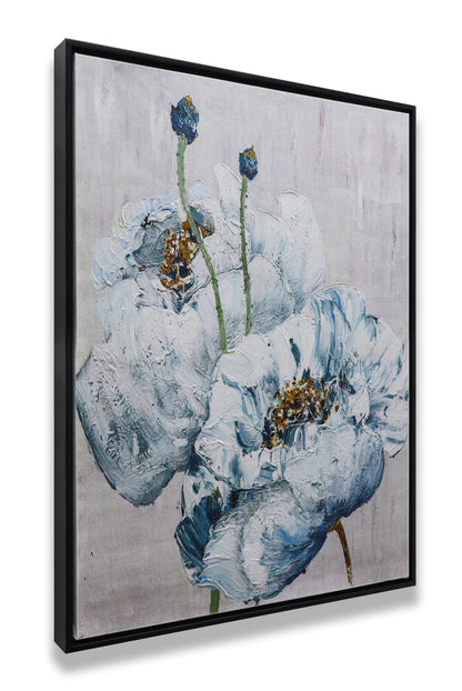 Blue and White Poppies