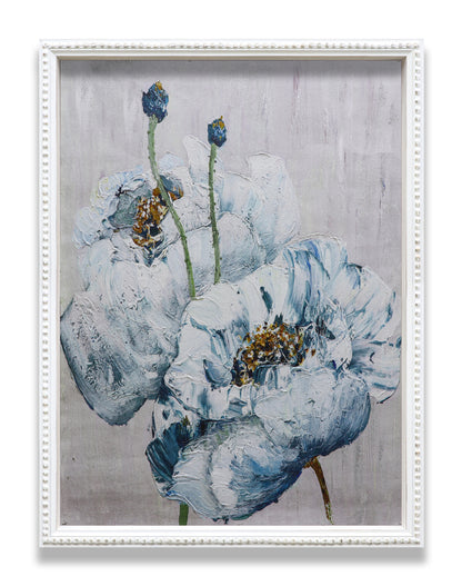 Blue and White Poppies