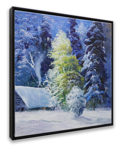 Winter Snowy House Forest