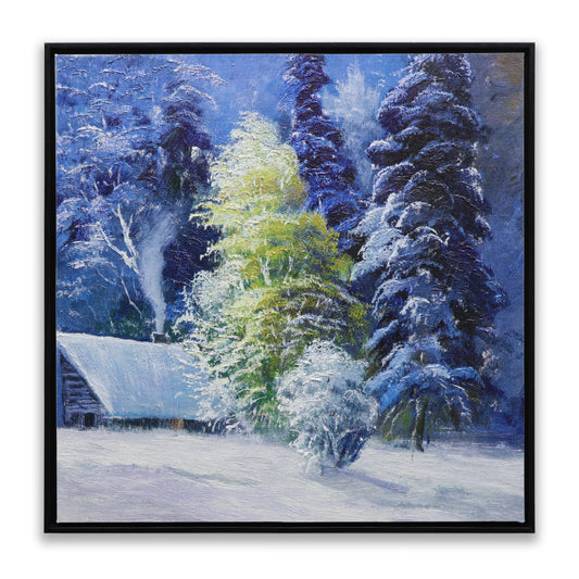 Winter Snowy House Forest