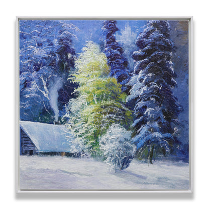 Winter Snowy House Forest