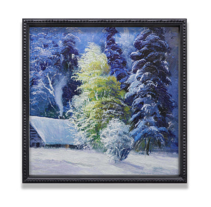 Winter Snowy House Forest