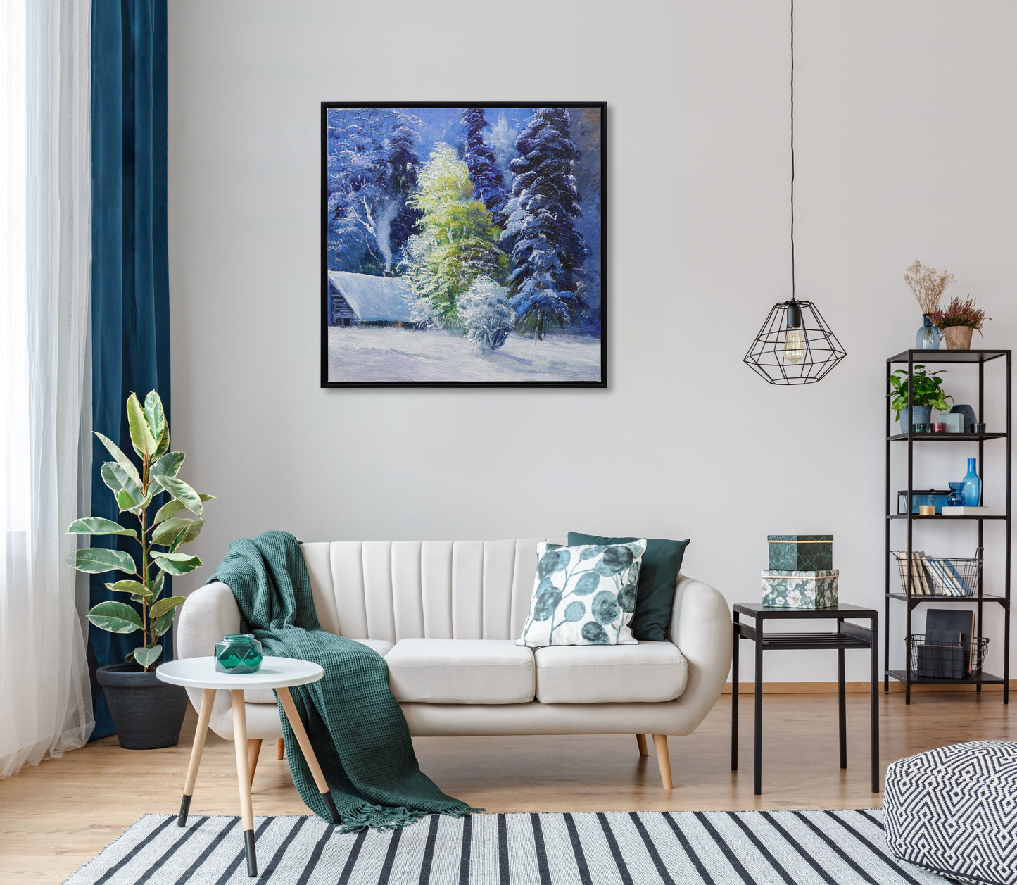 Winter Snowy House Forest