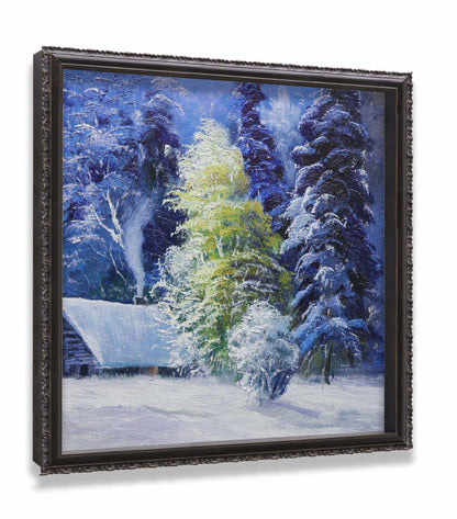 Winter Snowy House Forest