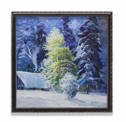 Winter Snowy House Forest