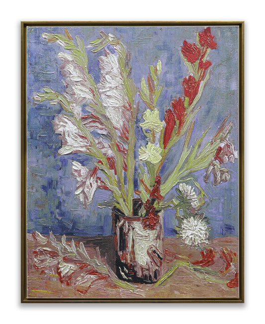 Vase with Gladioliand Chinese Aster
